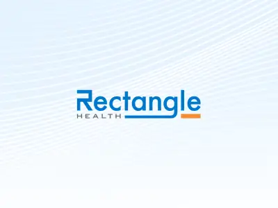 rectangle health logo on light blue wave background