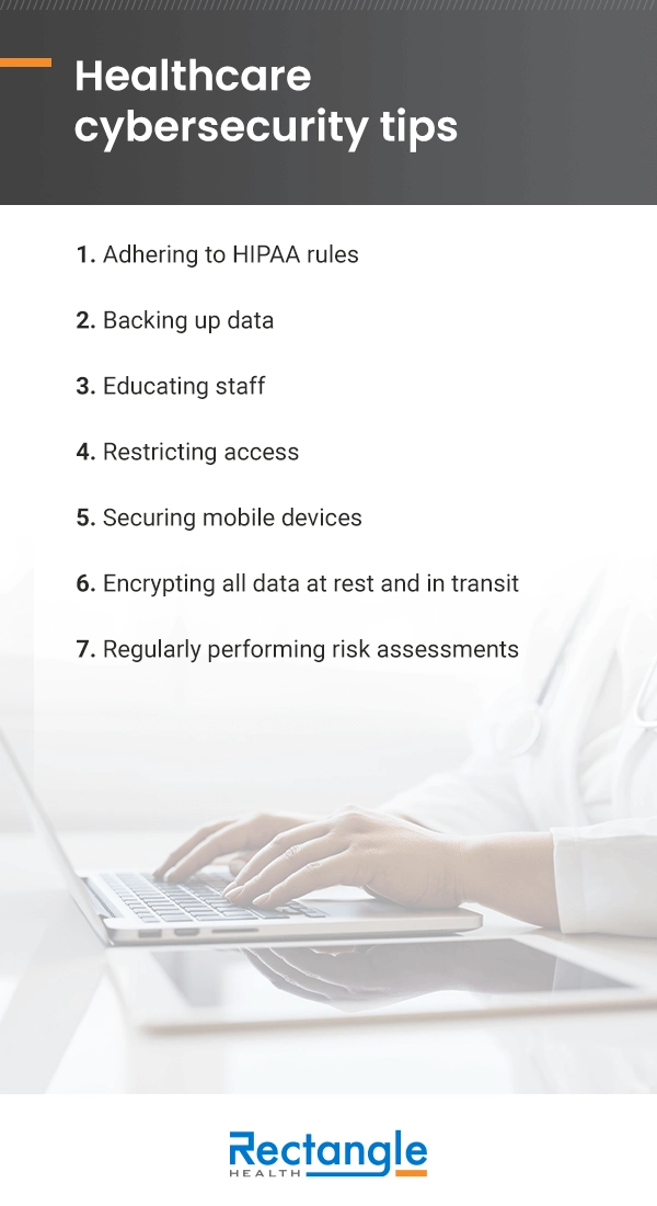 Healthcare cybersecurity tips