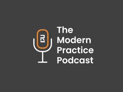 the modern practice podcast logo gray