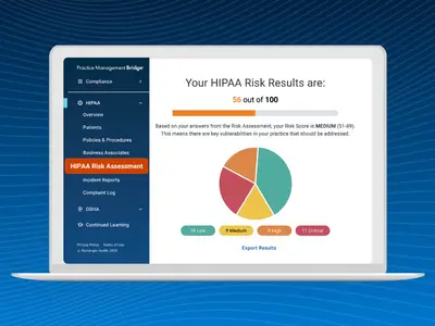 HIPAA assessment interface