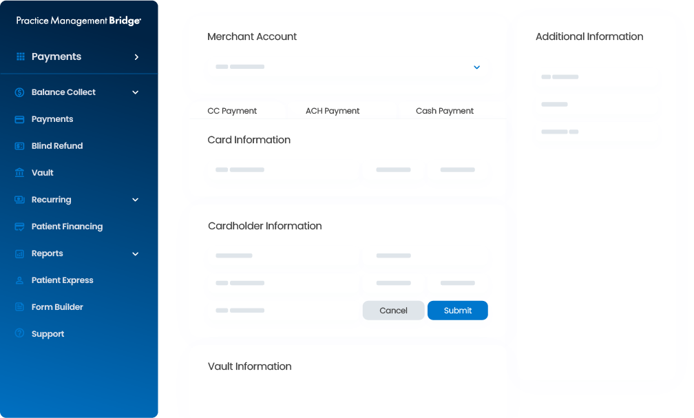 Image of Practice Management Bridge Payment and financing platform software