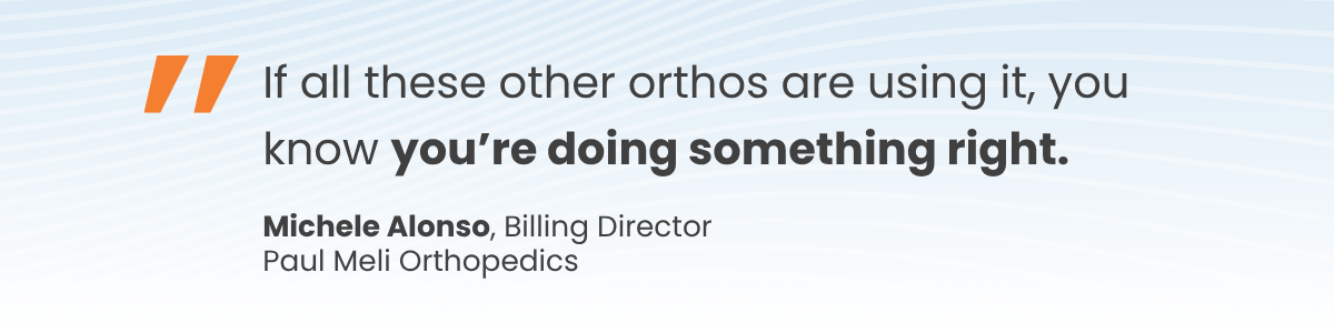 Orthos using Bridge Payments are doing something right