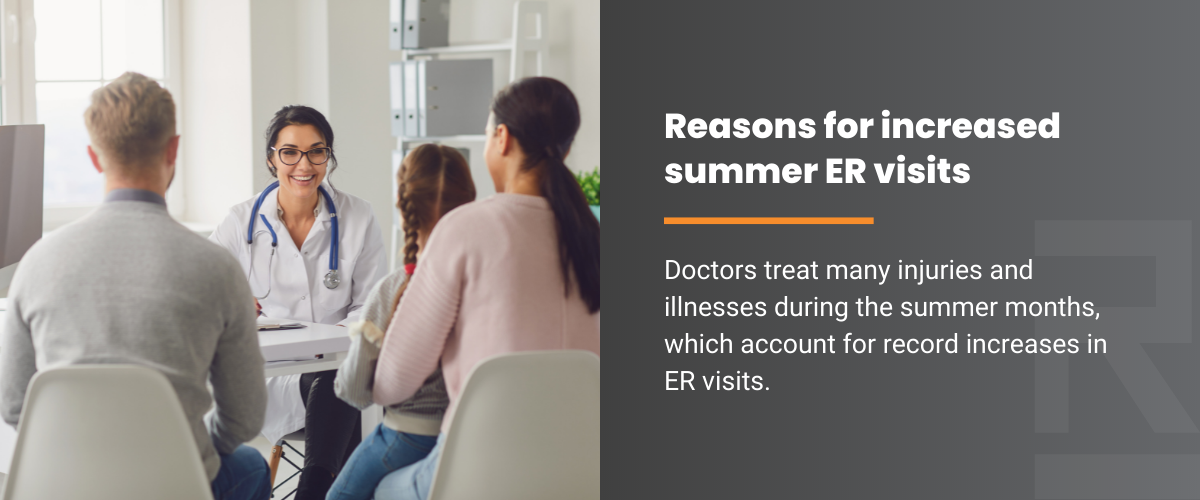 Reasons for increased summer ER visits