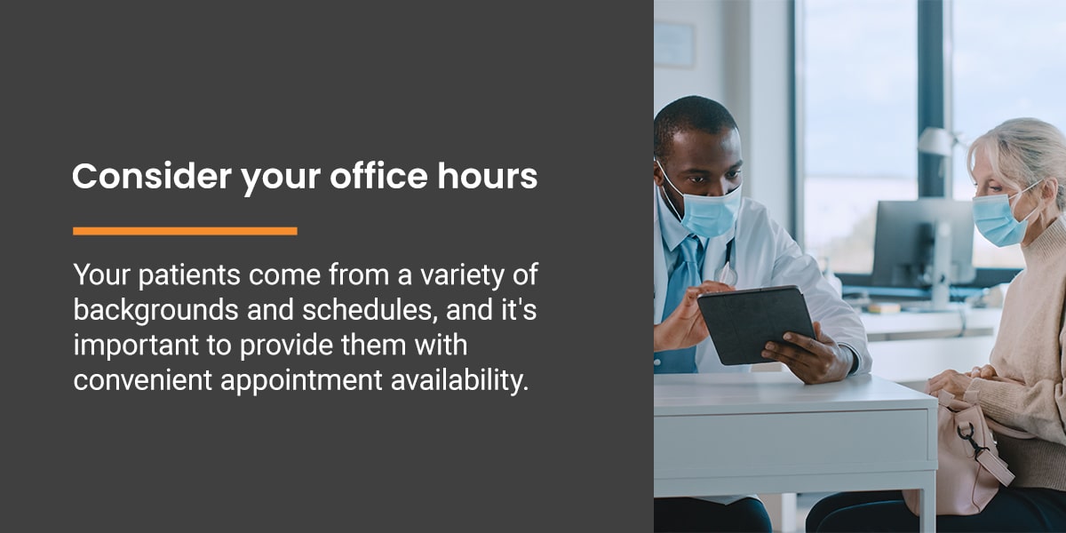 consider yoyur office hours