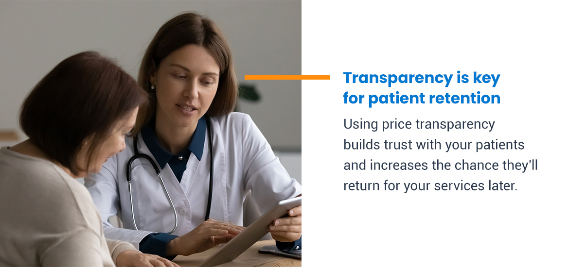 transparency is key for patient retention