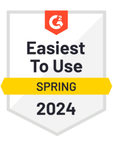 G2 Easiest to Use Badge Spring 2024
