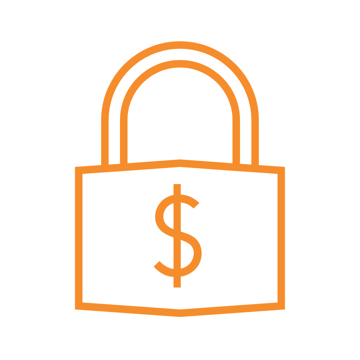 An illustration of a lock with a dollar sign on it