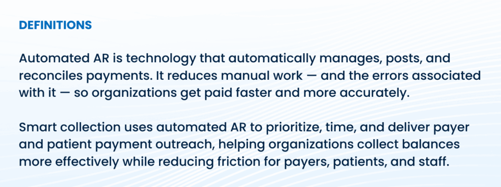 What are automated AR and smart collection?