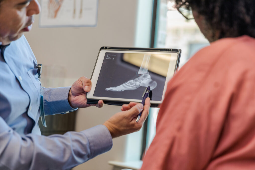 Podiatrist helps explain x-ray